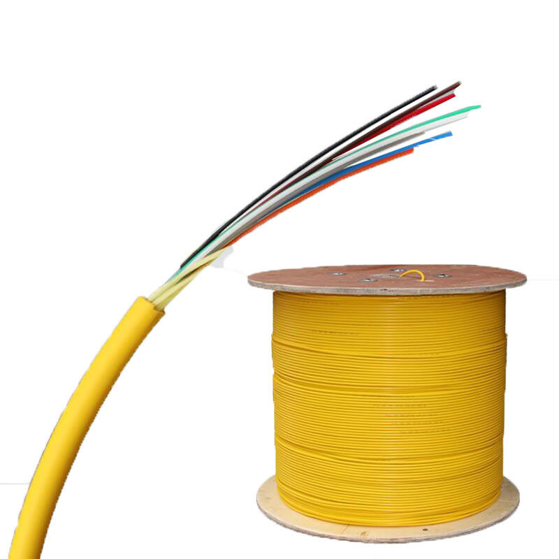 Simplex 24 Core Ftth Indoor Drop Cable Single Mode LSZH PVC Out Jacket